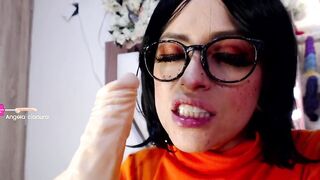 Velma from Scooby Doo destroys his throat with huge cock - 4 image