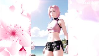 Compilation big boobs Sakura Haruno hot AI - 2 image