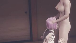 Hentai Uncensored Futanari - Alice sucked and fucked Missionary style by futanari