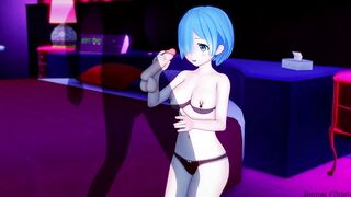 Valentine's Day Special. Re:Zero Rem gives a gift. 3d Hentai - 2 image