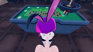 Team Rocket's Jessie gets POV fucked by you in a casino, lets you cum inside her pussy - Pokemon Hentai. - 2 image