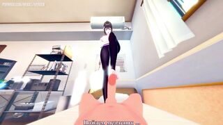 Blue Archive: Sumire Otohana Sex with a Beautiful Girl. (3D Hentai) - 2 image