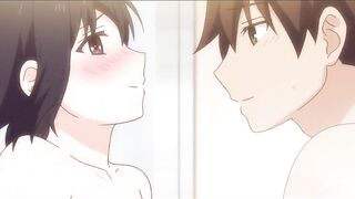 Uncensored Hentai / Fucked his girlfriend while she was taking a bath (overflow) - 8 image