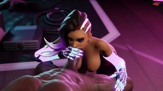 [Blacked] Cyber Sombra Blowjob Fucked in the Mouth [Grand Cupido]( Overwatch ) - 8 image