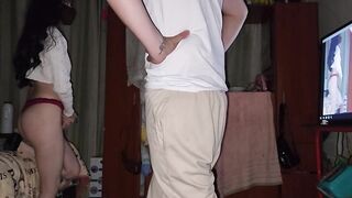 He has sex with his sexy stepcousin who looks like a hentai in real life, beautiful Latina - 2 image