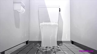 Busty Hentai Girl Fuck Hardcore In Public Bathroom - 10 image