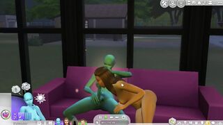 Sims 4: Fucking an Alien on Couch - 6 image