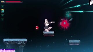 Dark Star: The aliens decide to fuck the tall blonde girl with perfect tits again in the second stage full of cumshots | Hentai Game | P2 - 4 image