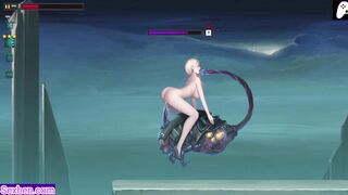 Dark Star: The aliens decide to fuck the tall blonde girl with perfect tits again in the second stage full of cumshots | Hentai Game | P2 - 8 image