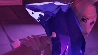 3D Hentai KDA Ahri Akali Orgy Threesome Uncensored League of Legends Hentai - 5 image