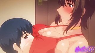 Hentai / thicc milf seduces inexperienced guy with her wet pussy - 2 image