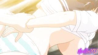 Hentai / stranded on a desert island with four horny beauties - 8 image