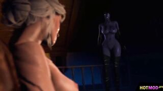 Witcher FUTA Yennefer fucks Triss Merigold 3D Animation Porn - 2 image
