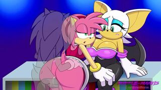 Rouge The Bat Gets Cucked By Amy Rose - 1 image