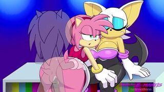 Rouge The Bat Gets Cucked By Amy Rose - 3 image
