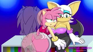 Rouge The Bat Gets Cucked By Amy Rose - 4 image