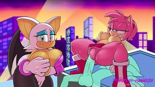 Rouge The Bat Gets Cucked By Amy Rose - 7 image
