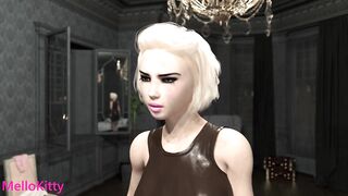 Hot Barbie Futa Girl's First VR Sex Experience - BDSM Tied Up - Huge Cumshot - 4 image