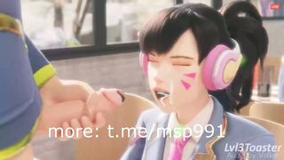 Dva was trolled and sucks cock - 1 image