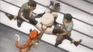 hentai Gangbang cumflation 18+teen