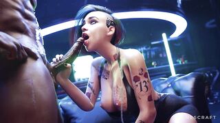 Judy Cyberpunk 2077 - Blowjob - (Uncensored)