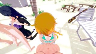 HOT FOURSOME WITH NAMI AND ROBIN - ONE PIECE PORN - 2 image