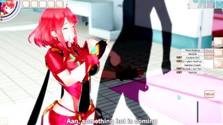 Pyra Blowjob and Boobjob (3D Hentai Game) (Xenoblade Chronicles 2) (koikatu) - 3 image