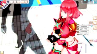 Pyra Blowjob and Boobjob (3D Hentai Game) (Xenoblade Chronicles 2) (koikatu) - 6 image