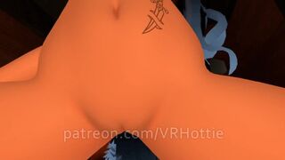 Glasses Slow Grinding On You Cat Girl Black Blue Eyes Hair Tattoo Bedroom Thick Thighs POV Lap Dance - 1 image