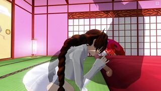 3D HENTAI Cummed on redhead girlfriend all over face