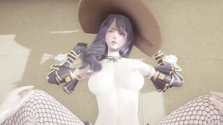 Beautiful Witch - Fucked hard - Realistic Hentai (Uncensored) - 6 image