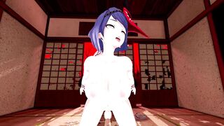 Kujou Sara Genshin Impact 3D Hentai Part 8/9