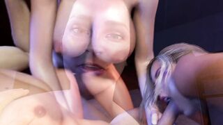 A guy gets a Handjob and blowjob at the same time. - 5 image