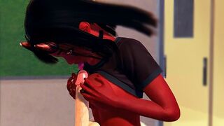 Succubus Meru best titsfuck in classroom hentai - 1 image