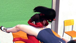 Succubus Meru best titsfuck in classroom hentai - 9 image