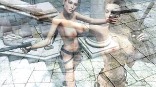 lara croft threesome - 3 image