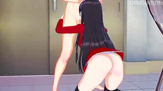 Spending the Day Fucking Cute Girls from Classroom of the Elite Until Creampie - Hentai Compilation - 2 image