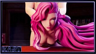 Hard sex a girl with pink hair without clothes is fucked by a big thick dick - 9 image