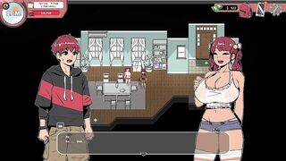 Spooky Milk Life - Hentai game - gameplay part 2 - blowjob from shopkeeper - 8 image