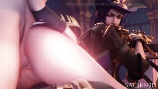 League of Legends - Caitlyn Doggystyle Creampied During Work (Animation with Sound) - 6 image