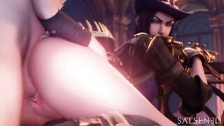 League of Legends - Caitlyn Doggystyle Creampied During Work (Animation with Sound) - 8 image