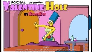 The Simpsons - Marge Fucked on valentines Comic Porn Parody - 1 image