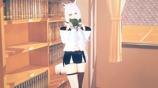 Hololive: Fubuki Shirakami Sex with a Beautiful Girl. (3D Hentai) - 1 image