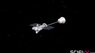 Cyber angel dickgirl fucks a sexy blonde in the space station - 2 image