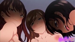 Hentai / Two cuties in school uniforms let you fuck their tight, wet pussies - 10 image
