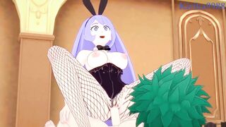 Nejire Hado and Izuku Midoriya have intense sex in a casino. - My Hero Academia Hentai - 9 image
