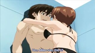 horny big tits anime fucked in pool shower - 2 image