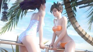 3D Compilation: Overwatch Dva Mercy Tracer Widowmaker Uncensored Hentai - 8 image