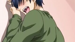 Hentai / hole in the wall, slut in skirt lets her housemate fuck her wet pussy