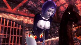 Raven takes a ride on the Wooden Pony BSDM | Titans Porn - 10 image